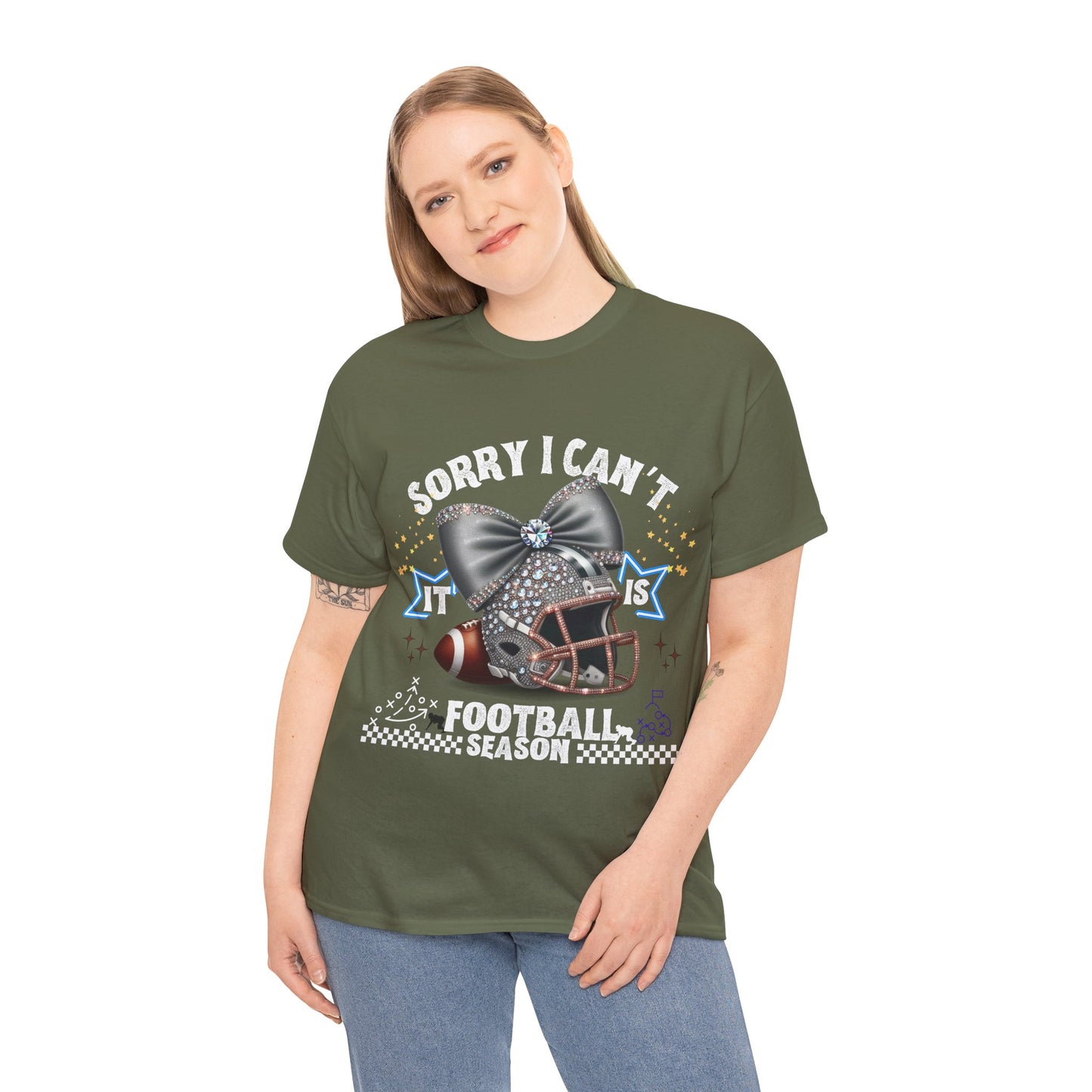 Football Season Bling Tee, Funny Football T-Shirt, Fall Sports Shirt, Unisex Graphic Tee, Gift for Sports Fans