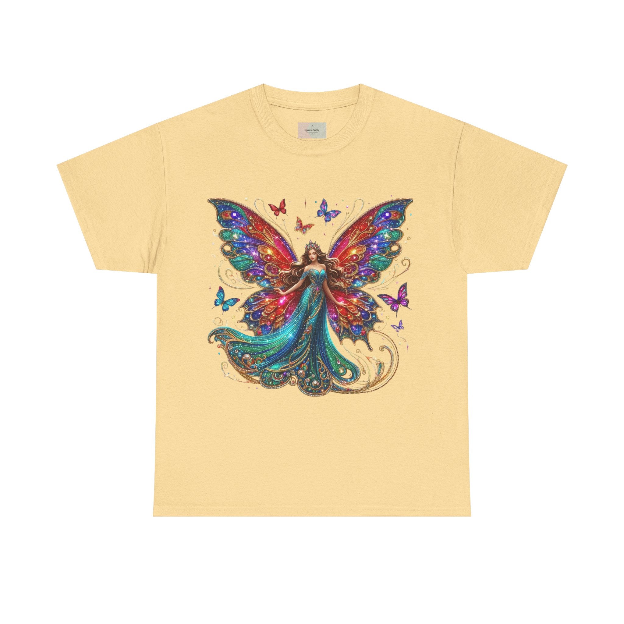 Fantasy Fairy Unisex Heavy Cotton Tee - Enchanting Artwork for Nature Lovers, Magical Gift, Boho Style, Summer Fashion, Unique Tee