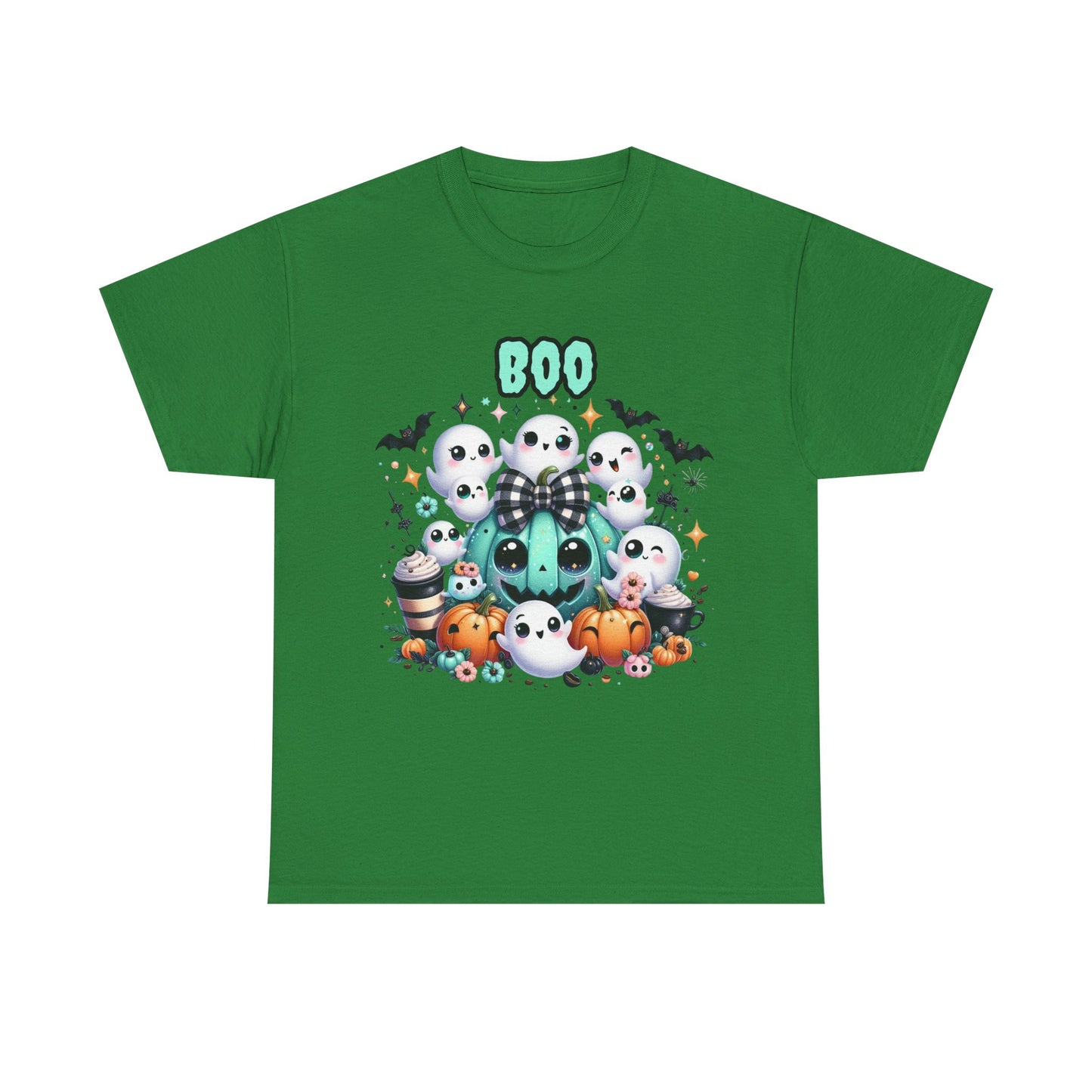Halloween Boo Tee, Fun Spooky T-Shirt, Unisex Heavy Cotton, Cute Halloween Apparel, Ghost & Pumpkin Shirt, Seasonal Gift Idea