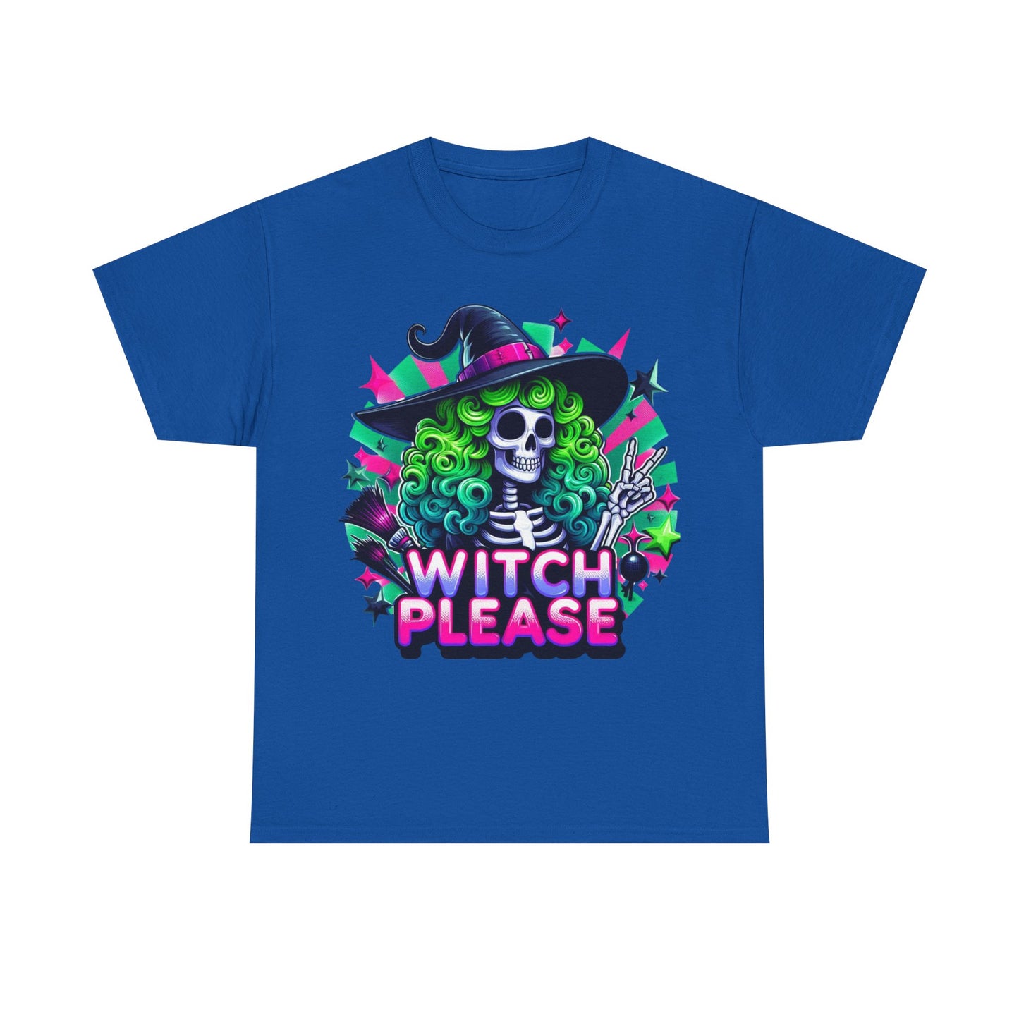 Witch Please Unisex Heavy Cotton Tee, Halloween Shirt, Spooky T-shirt, Unique Gift for Witches, Witchy Apparel