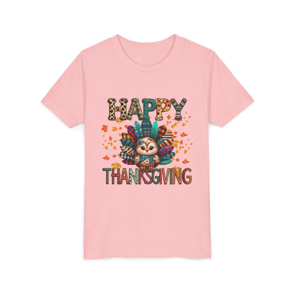 Thanksgiving Turkey Youth Tee, Kids Holiday Shirt, Autumn Graphic Tee, Family Thanksgiving Outfit, Cute Fall Apparel