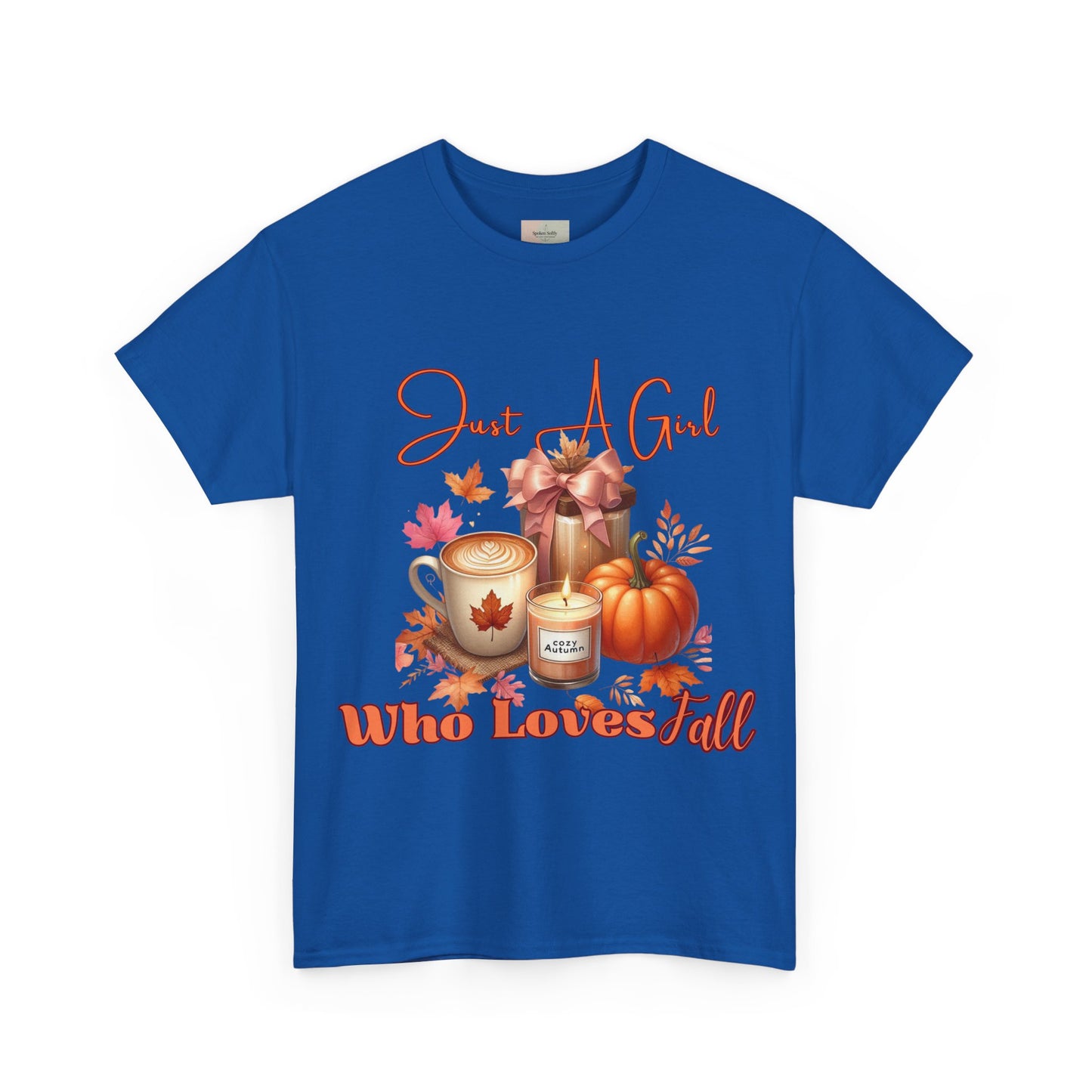Just A Girl Who Like Fall Cotton Tee, Autumn T-Shirt, Seasonal Graphic Tee, Cozy Fall Apparel