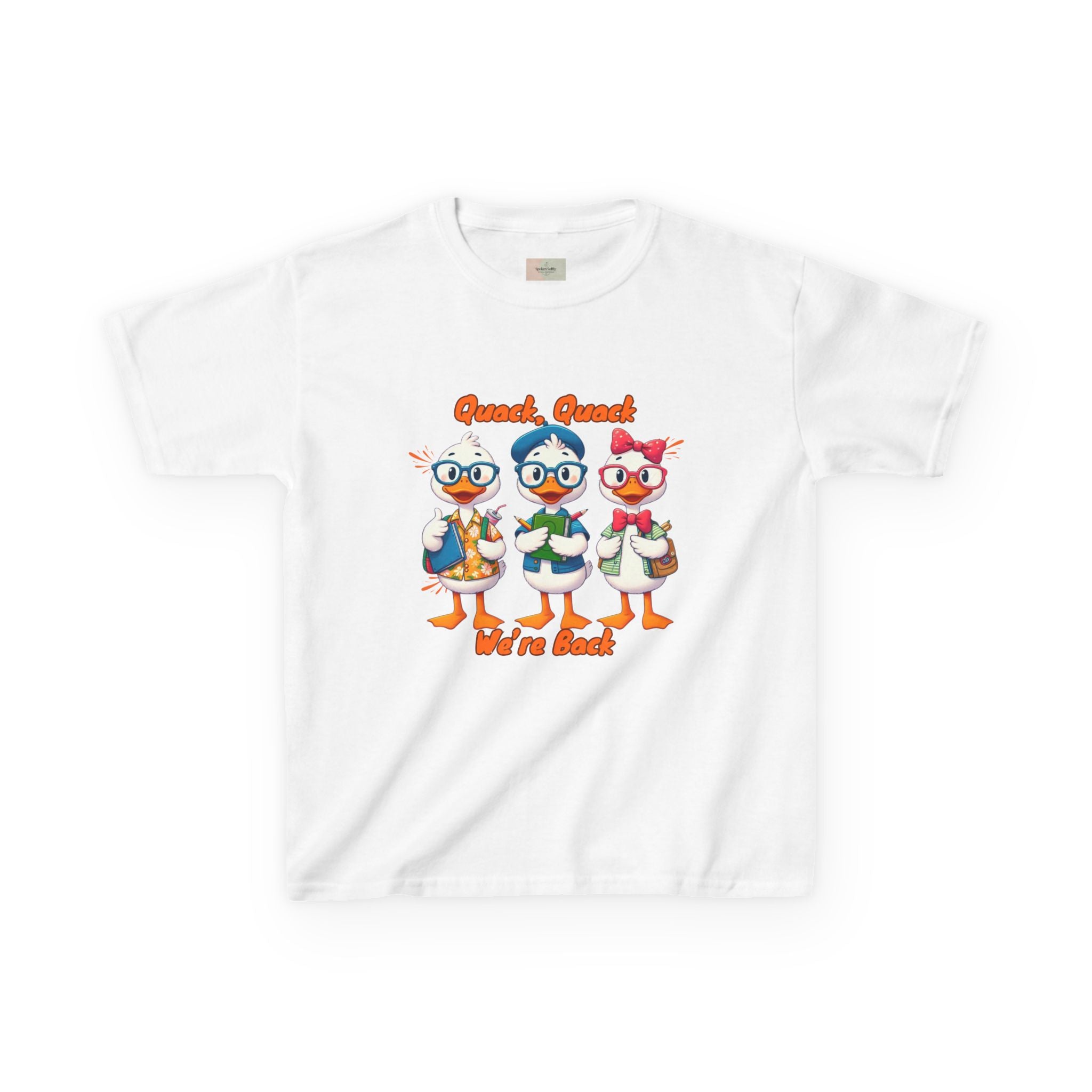 Kids Quack Quack Tee, Fun Back To School Shirt, Duck Graphic Tee, Gift for Children, Playful Kids Apparel