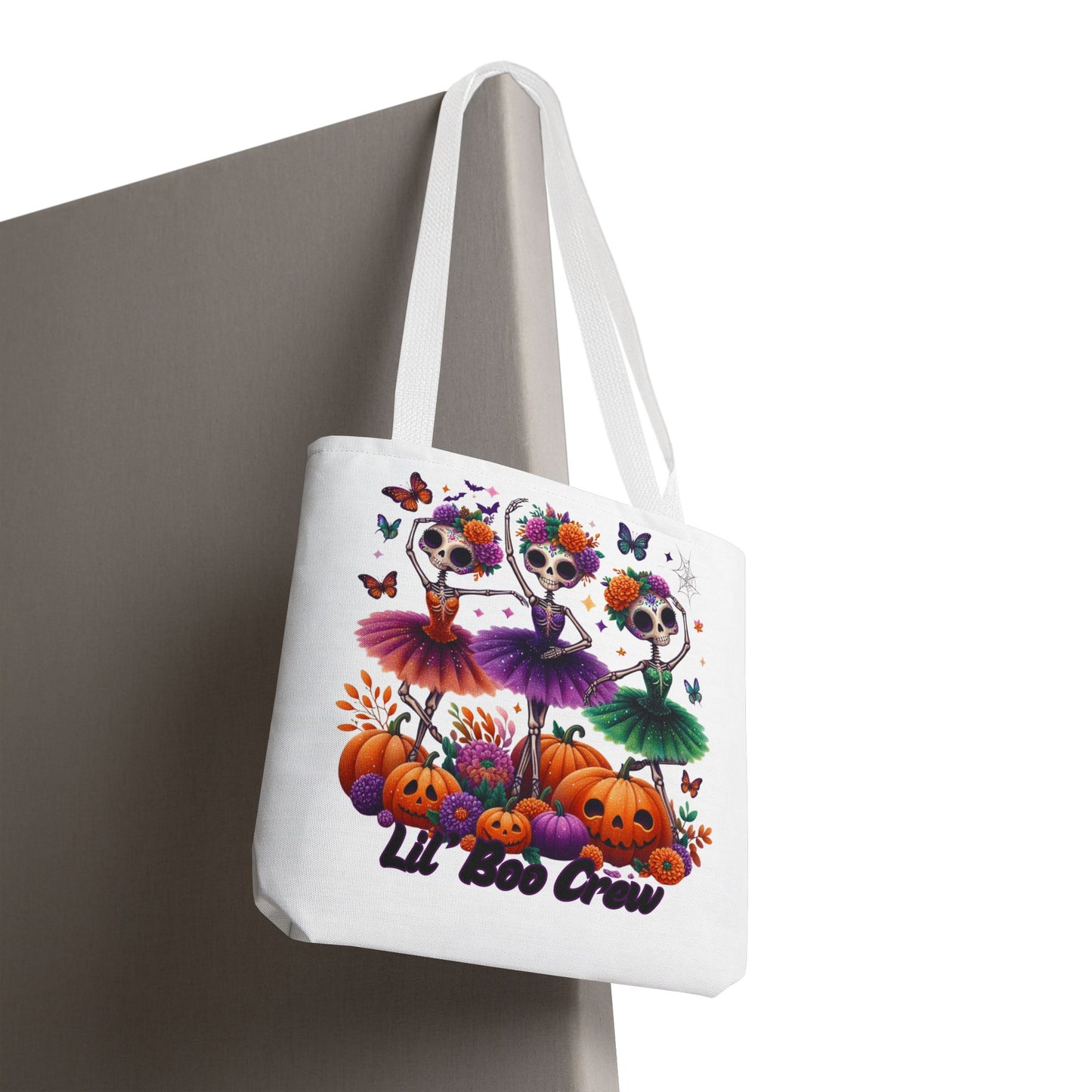 Halloween-Themed Tote Bag, Customizable Lil Boo Crew Halloween Tote, Spooky Gift Idea, Seasonal Shopping Bag, Fall Festival Accessory