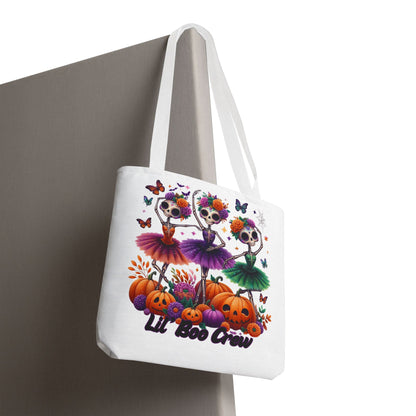 Halloween-Themed Tote Bag, Customizable Lil Boo Crew Halloween Tote, Spooky Gift Idea, Seasonal Shopping Bag, Fall Festival Accessory