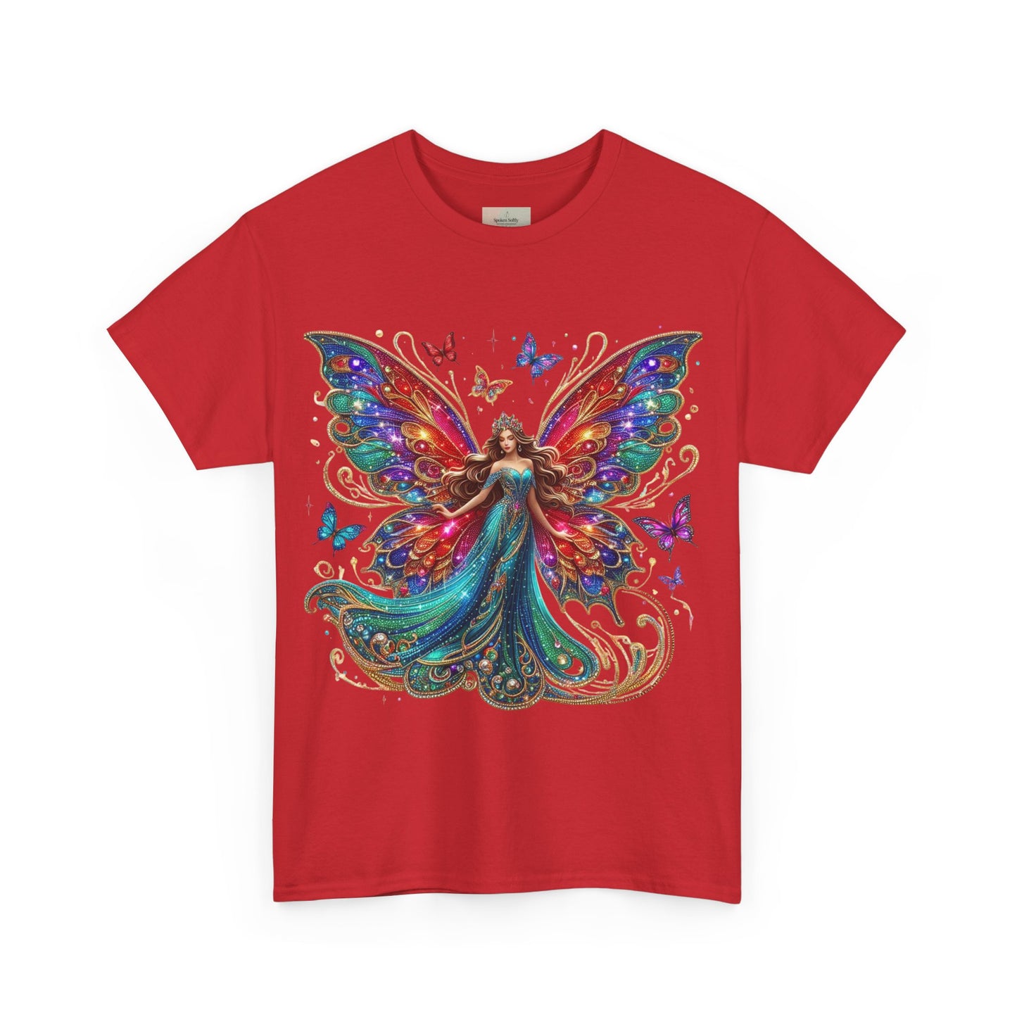 Fantasy Fairy Unisex Heavy Cotton Tee - Enchanting Artwork for Nature Lovers, Magical Gift, Boho Style, Summer Fashion, Unique Tee
