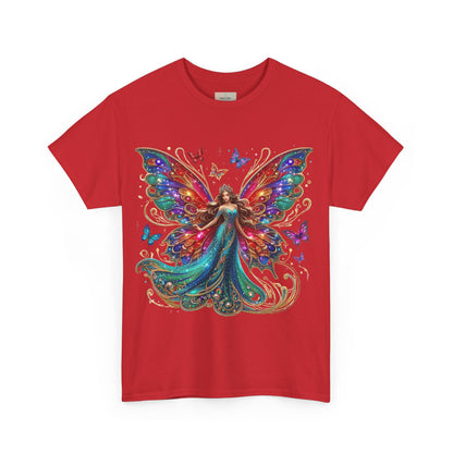 Fantasy Fairy Unisex Heavy Cotton Tee - Enchanting Artwork for Nature Lovers, Magical Gift, Boho Style, Summer Fashion, Unique Tee