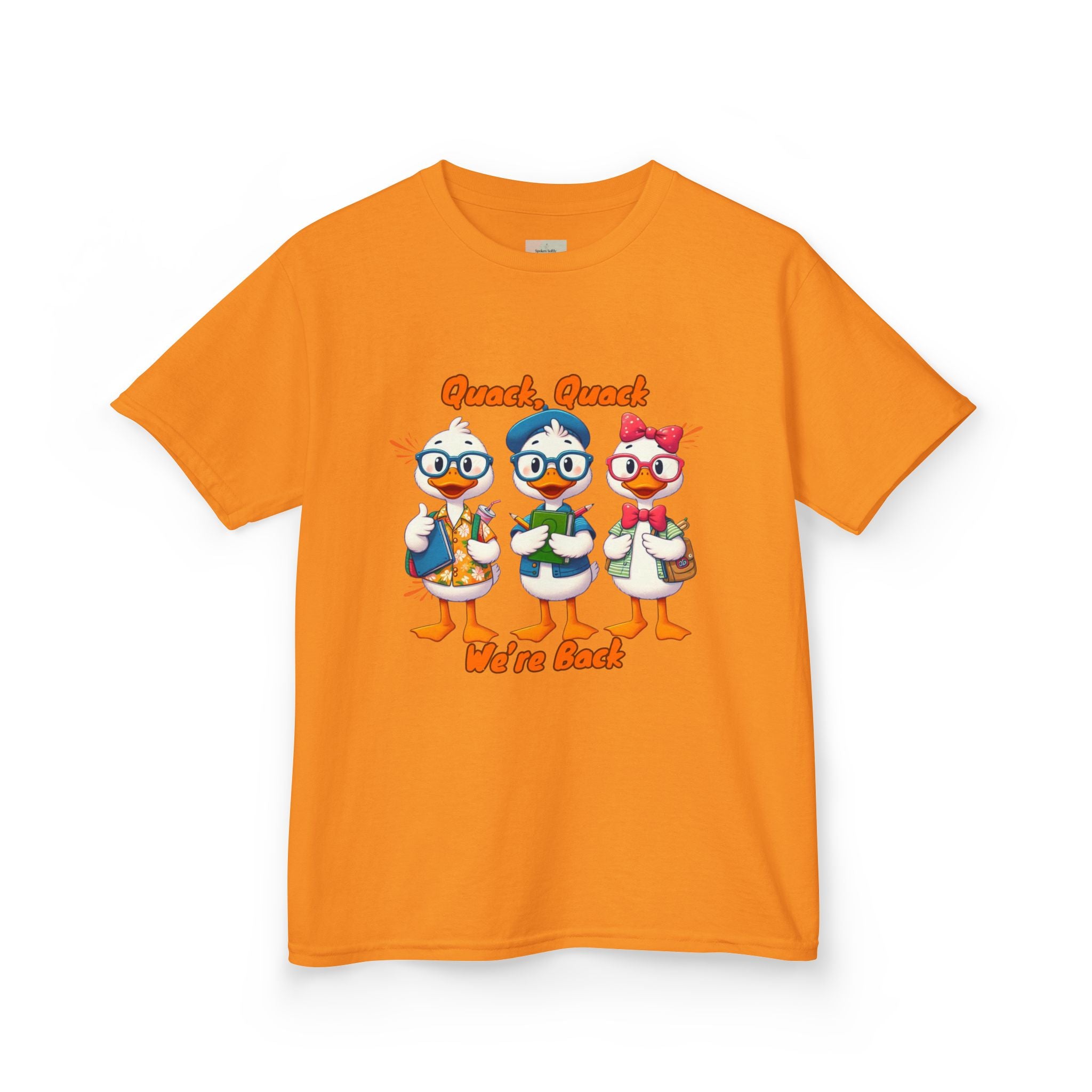 Kids Quack Quack Tee, Fun Back To School Shirt, Duck Graphic Tee, Gift for Children, Playful Kids Apparel