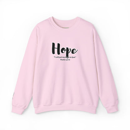 Hopeful Inspirational Crewneck Sweatshirt, Cozy Gift for Faith, Daily Motivation, Religious Apparel, Unisex Hope Sweatshirt