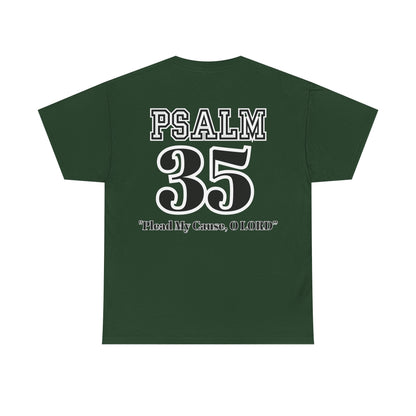 Unisex Heavy Cotton Tee with Psalm 35 Design, Faith-Based T-Shirt for Spirituality, Gift for Christians, Comfortable Everyday Wear, [...]