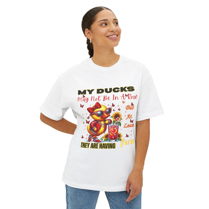 Fun Ducks Graphic Tee - Oversized Tee for Summer Vibes, Gift for Duck Lovers, Beach Days, Casual Wear, Unique Gift Idea