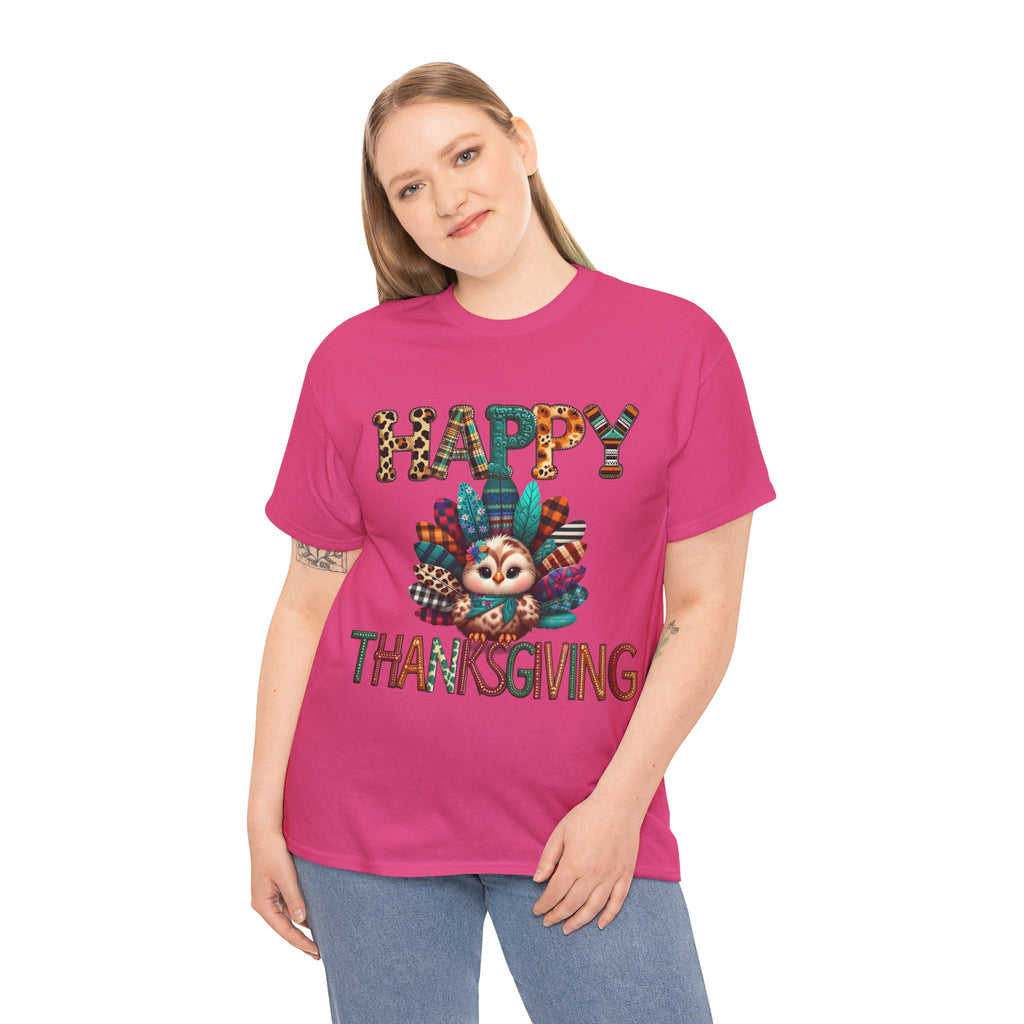 Thanksgiving Turkey T-Shirt, Unisex Heavy Cotton Tee for Fall, Family Gatherings, Holiday Celebrations, Cute Graphic Tee, Turkey Day Shirt