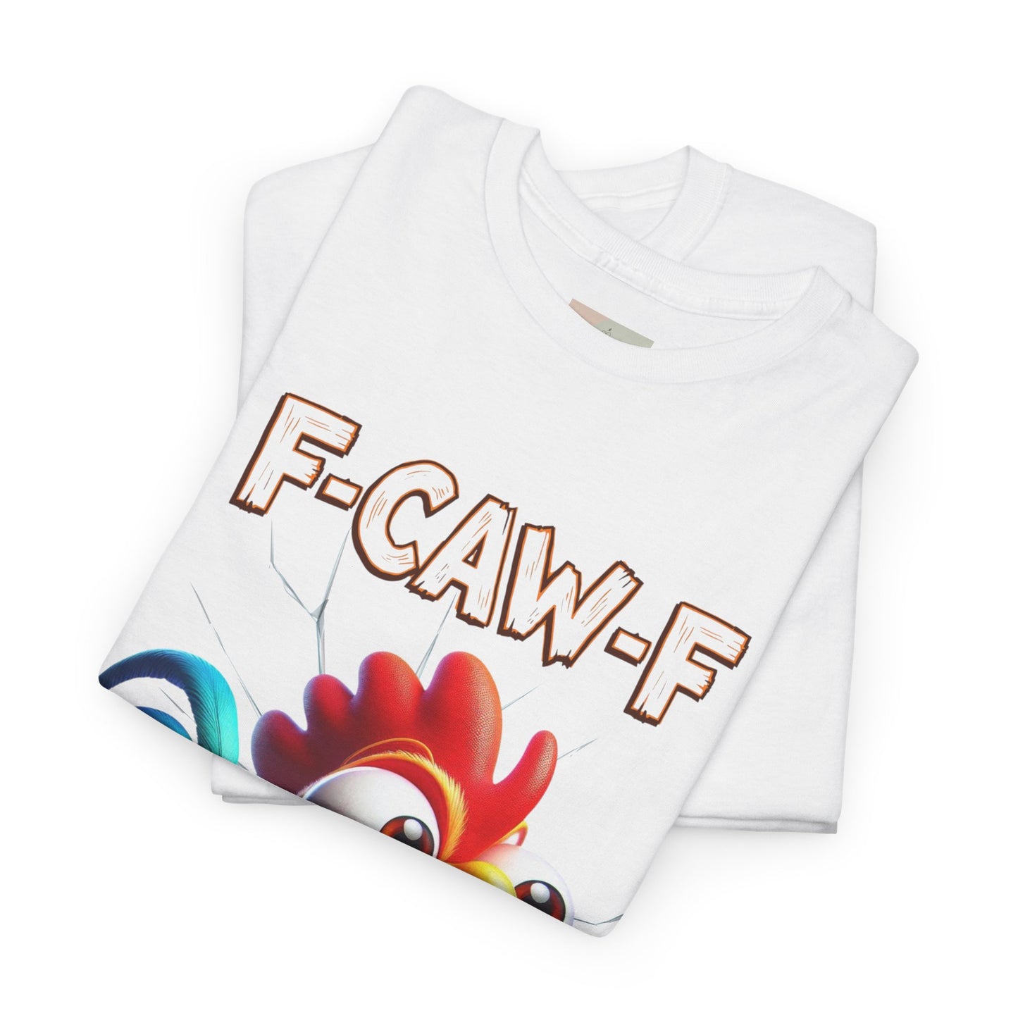 F-Caw-F Funny Chicken Tee, Humorous Graphic T-Shirt, Farm Animal Clothing, Gift for Chicken Lovers, Unisex Cotton Tee