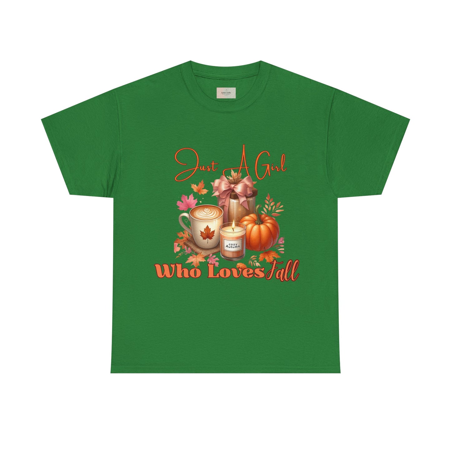 Just A Girl Who Like Fall Cotton Tee, Autumn T-Shirt, Seasonal Graphic Tee, Cozy Fall Apparel