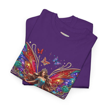 Fantasy Fairy Unisex Heavy Cotton Tee - Enchanting Artwork for Nature Lovers, Magical Gift, Boho Style, Summer Fashion, Unique Tee