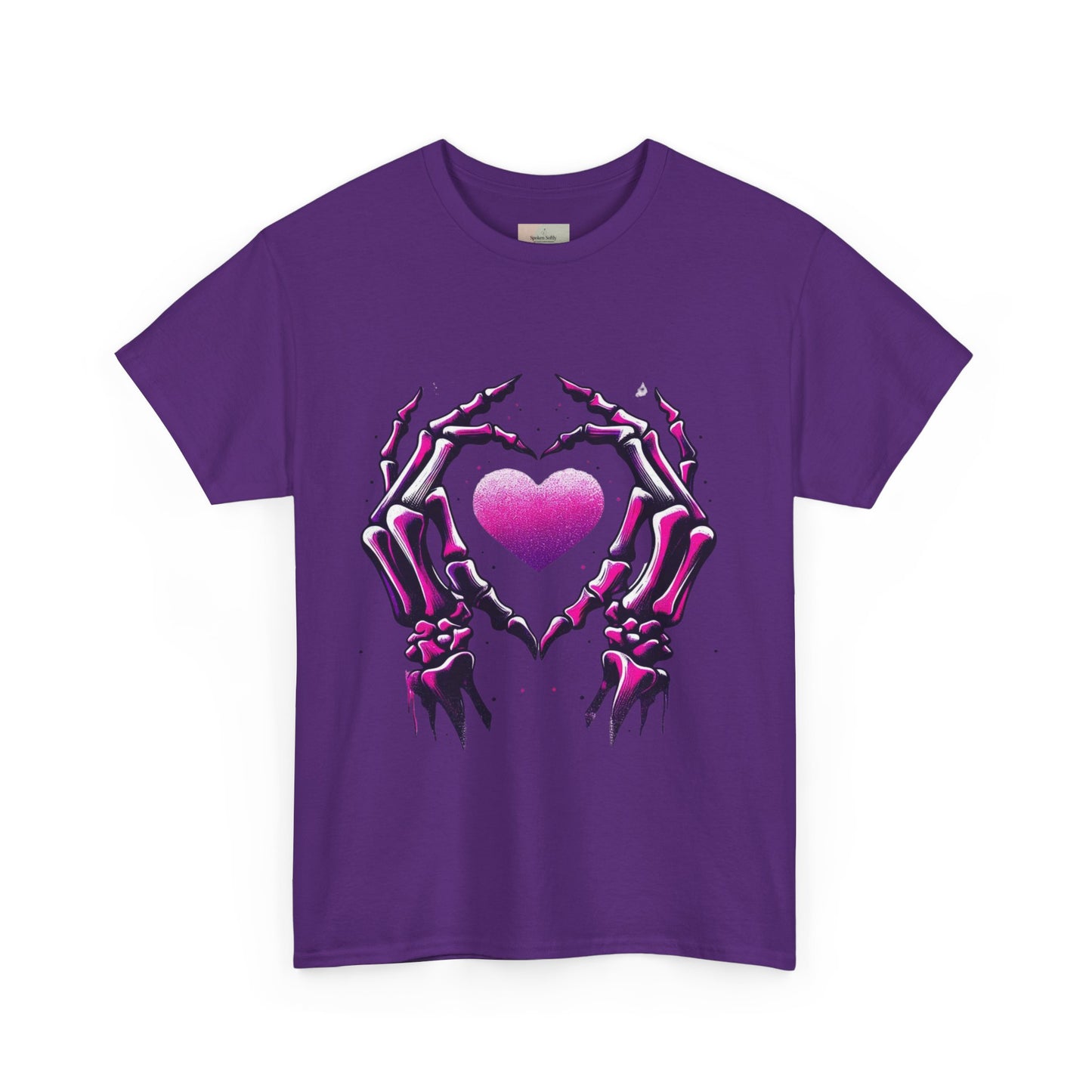 Skeleton Hands Heart Unisex Tee | Halloween Shirt, Gift for Gothic Lovers, Alternative Fashion, Casual Wear, Unique Graphic Tee