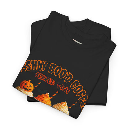 Halloween Coffee Tee, Fun Graphic T-Shirt, Unisex Shirt for Pumpkin Spice Lovers, Spooky Season Apparel, Boo-tiful Halloween Gift