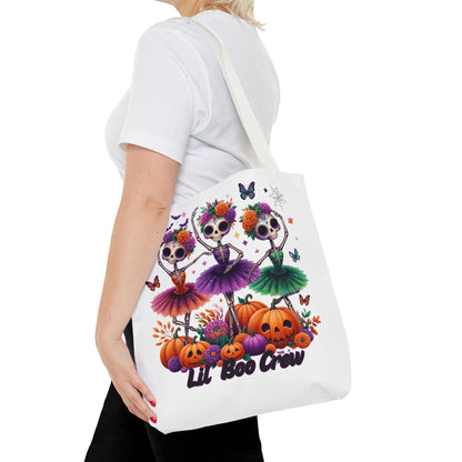 Halloween-Themed Tote Bag, Customizable Lil Boo Crew Halloween Tote, Spooky Gift Idea, Seasonal Shopping Bag, Fall Festival Accessory