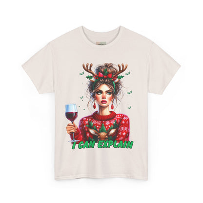 Festive Christmas Tee, I Can Explain Seasonal Top, Holiday Apparel, Unisex Holiday Shirt, Funny Christmas Outfit