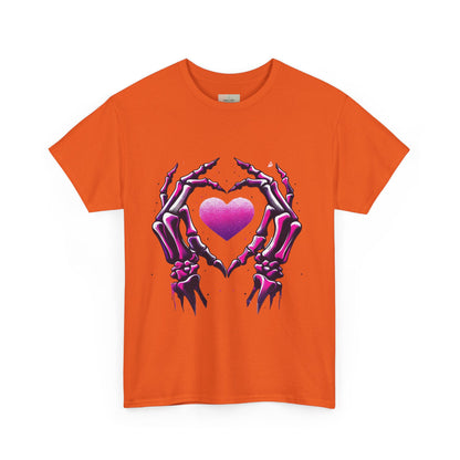 Skeleton Hands Heart Unisex Tee | Halloween Shirt, Gift for Gothic Lovers, Alternative Fashion, Casual Wear, Unique Graphic Tee
