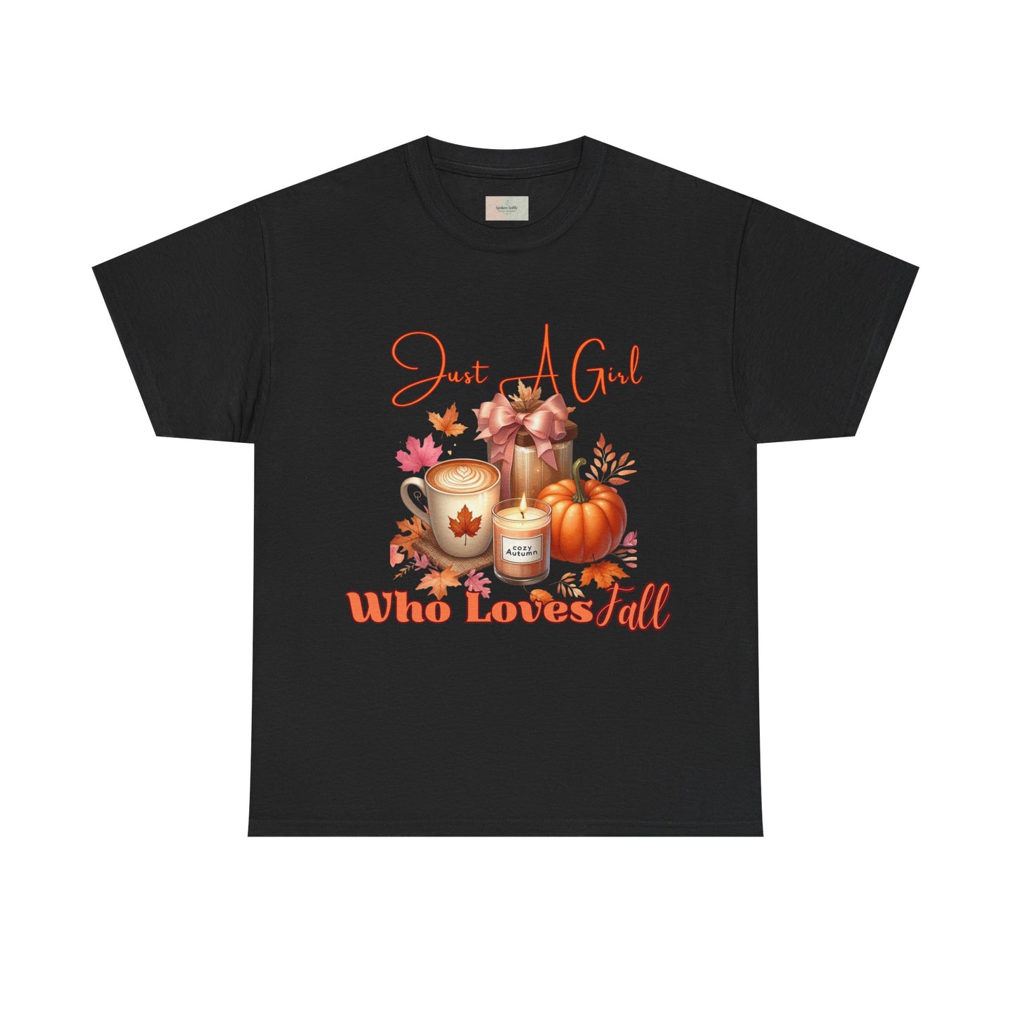 Just A Girl Who Like Fall Cotton Tee, Autumn T-Shirt, Seasonal Graphic Tee, Cozy Fall Apparel