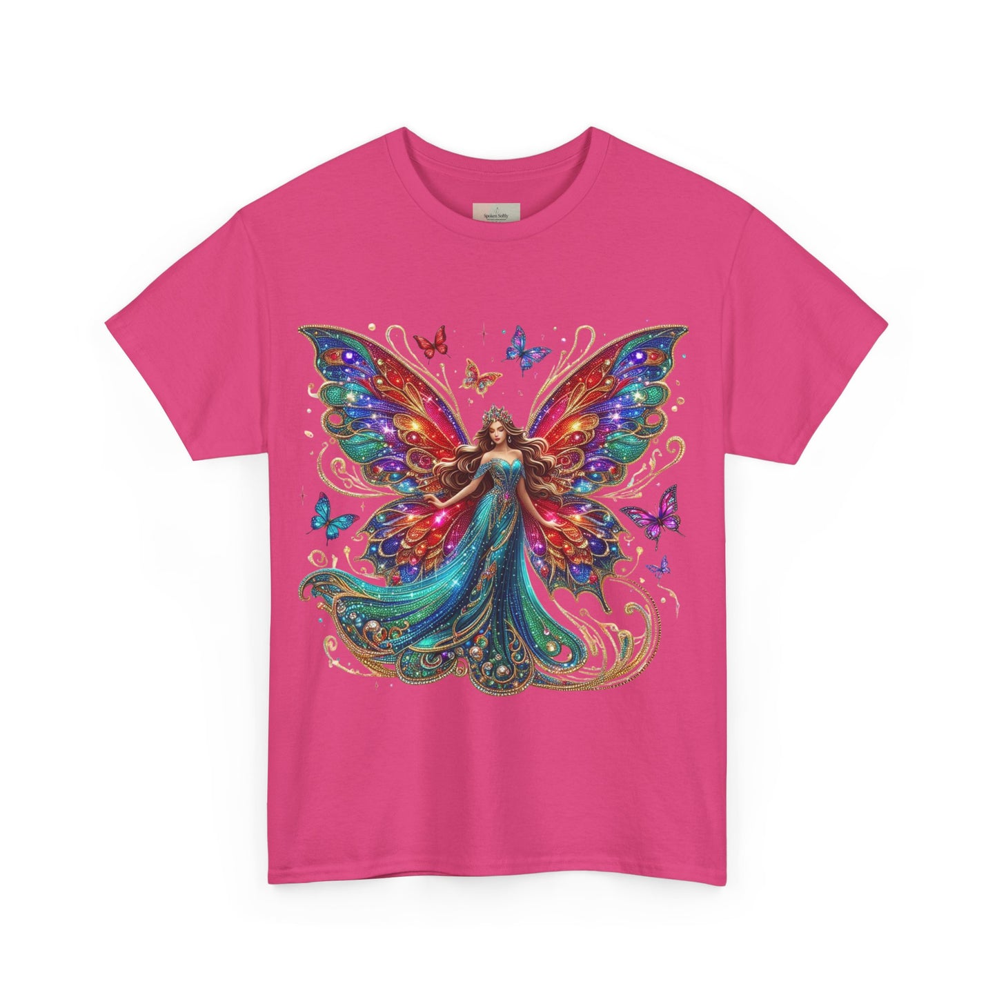 Fantasy Fairy Unisex Heavy Cotton Tee - Enchanting Artwork for Nature Lovers, Magical Gift, Boho Style, Summer Fashion, Unique Tee
