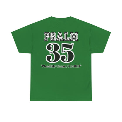 Unisex Heavy Cotton Tee with Psalm 35 Design, Faith-Based T-Shirt for Spirituality, Gift for Christians, Comfortable Everyday Wear, [...]