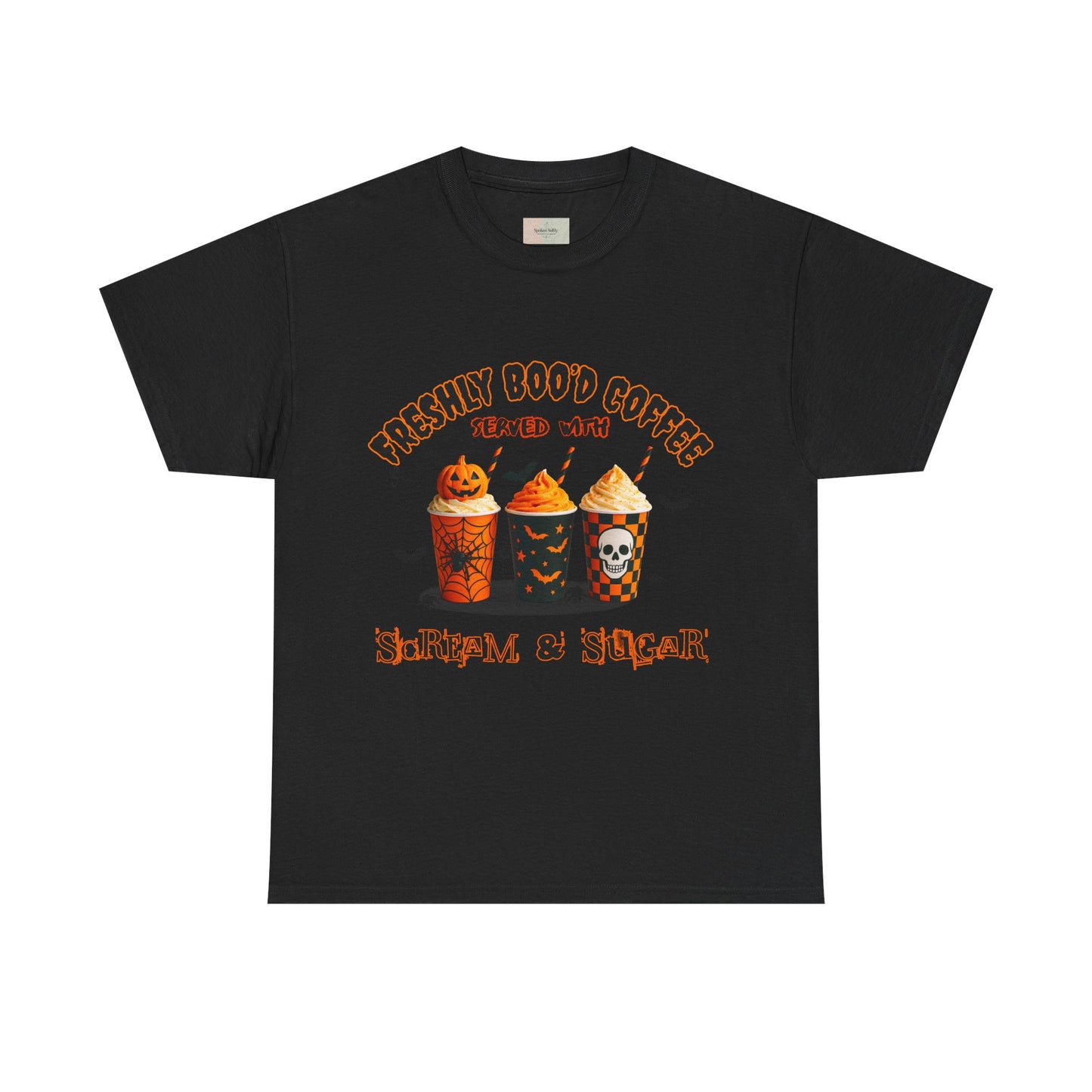 Halloween Coffee Tee, Fun Graphic T-Shirt, Unisex Shirt for Pumpkin Spice Lovers, Spooky Season Apparel, Boo-tiful Halloween Gift