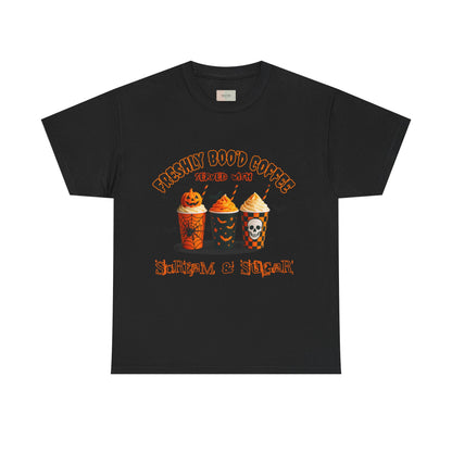 Halloween Coffee Tee, Fun Graphic T-Shirt, Unisex Shirt for Pumpkin Spice Lovers, Spooky Season Apparel, Boo-tiful Halloween Gift