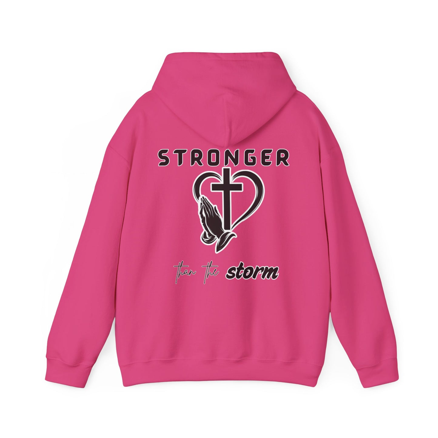 Stronger Than the Storm Hoodie – Faith-Inspired Unisex Pullover, Christian Hoodie with Motivational Quote, Spiritual Gift, Everyday Comfort Wear