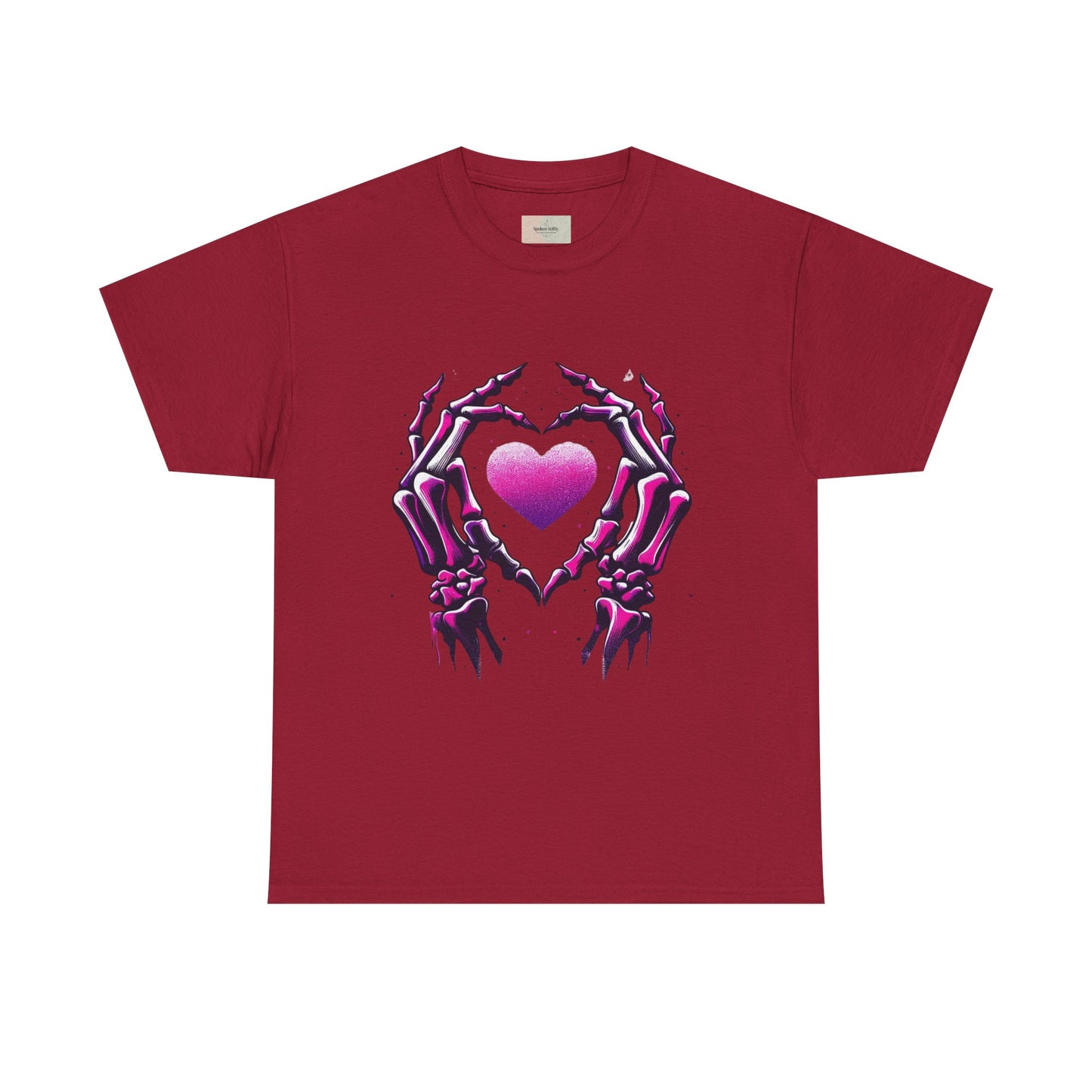 Skeleton Hands Heart Unisex Tee | Halloween Shirt, Gift for Gothic Lovers, Alternative Fashion, Casual Wear, Unique Graphic Tee