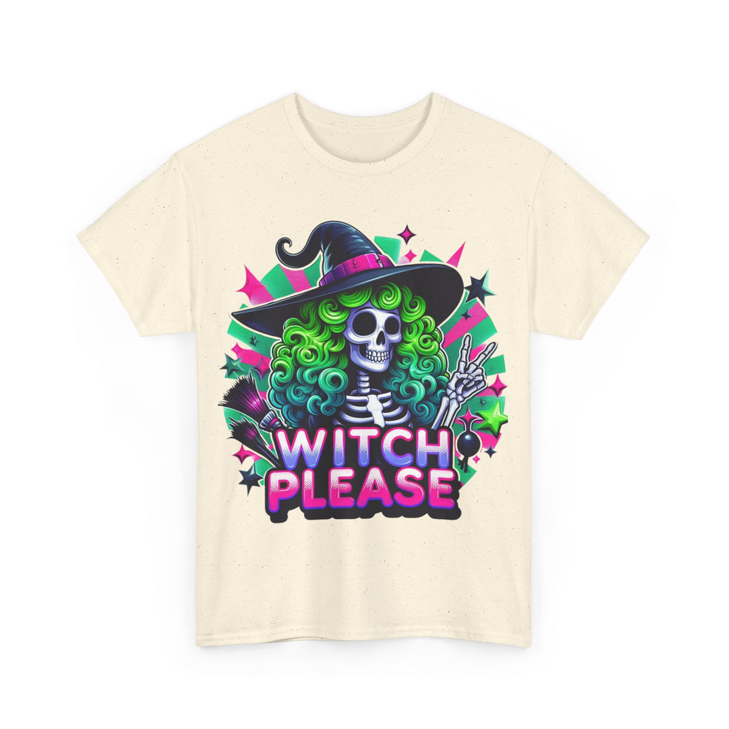 Witch Please Unisex Heavy Cotton Tee, Halloween Shirt, Spooky T-shirt, Unique Gift for Witches, Witchy Apparel