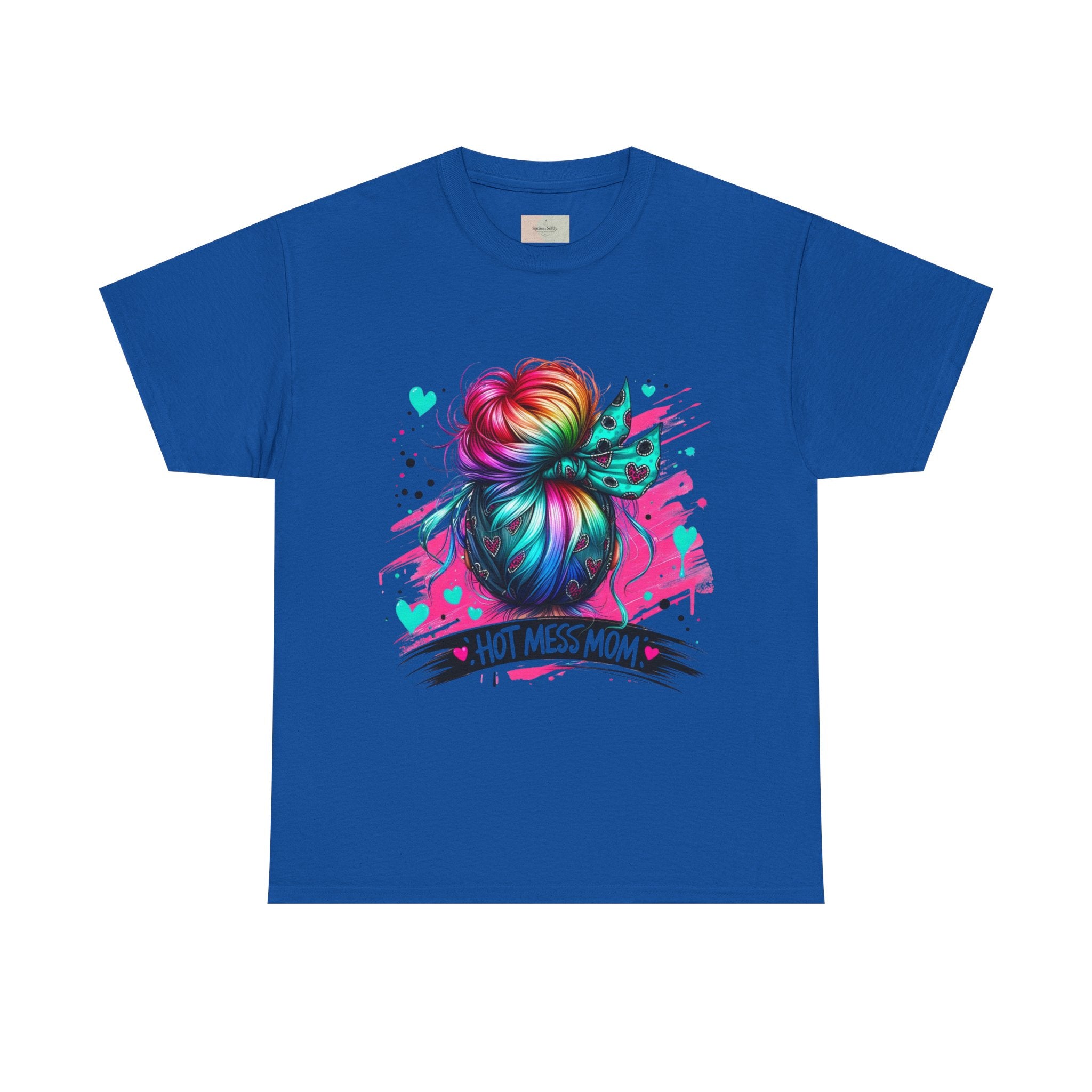 Colorful Hot Mess Mom Tee - Fun Gift, Casual Wear, Mother's Day, Parenting Humor, Family Gatherings