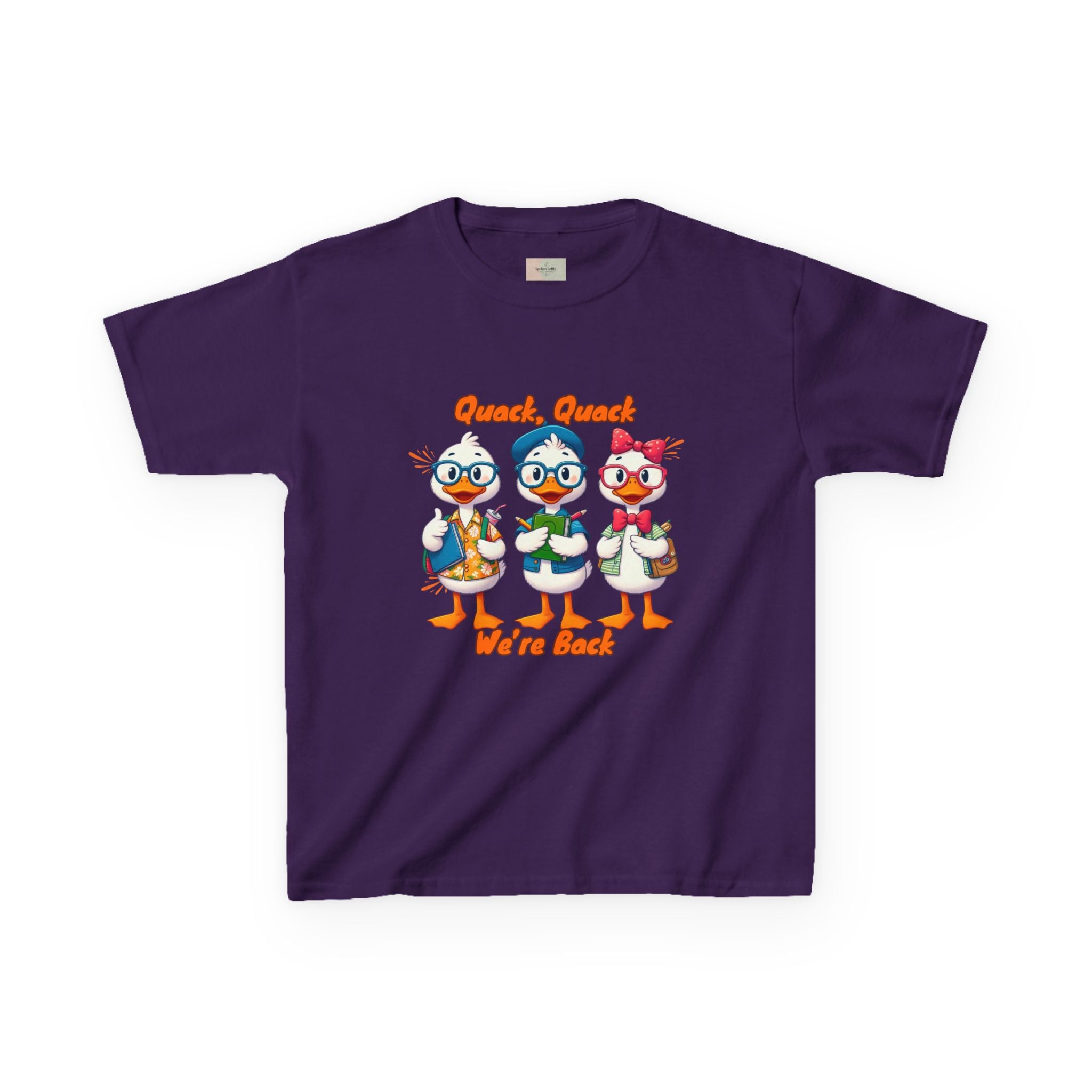 Kids Quack Quack Tee, Fun Back To School Shirt, Duck Graphic Tee, Gift for Children, Playful Kids Apparel