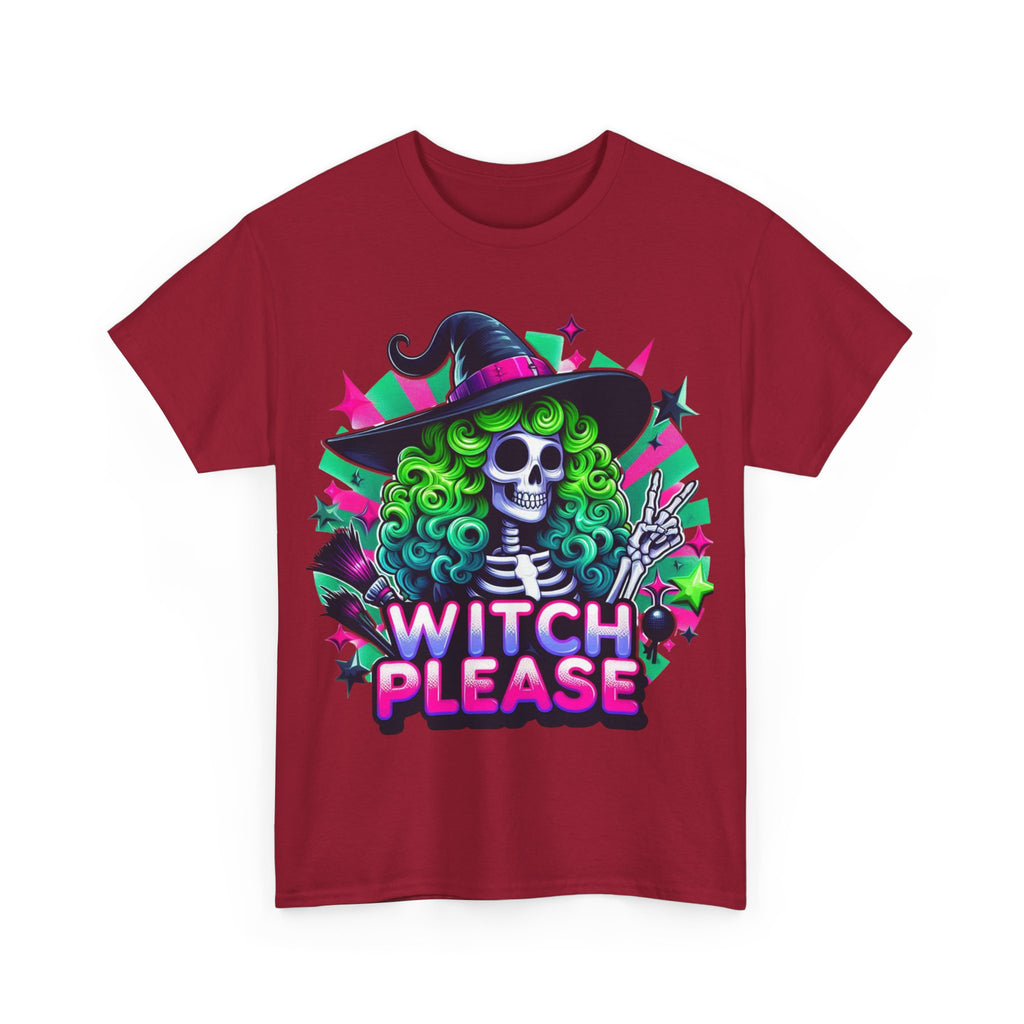 Witch Please Unisex Heavy Cotton Tee, Halloween Shirt, Spooky T-shirt, Unique Gift for Witches, Witchy Apparel