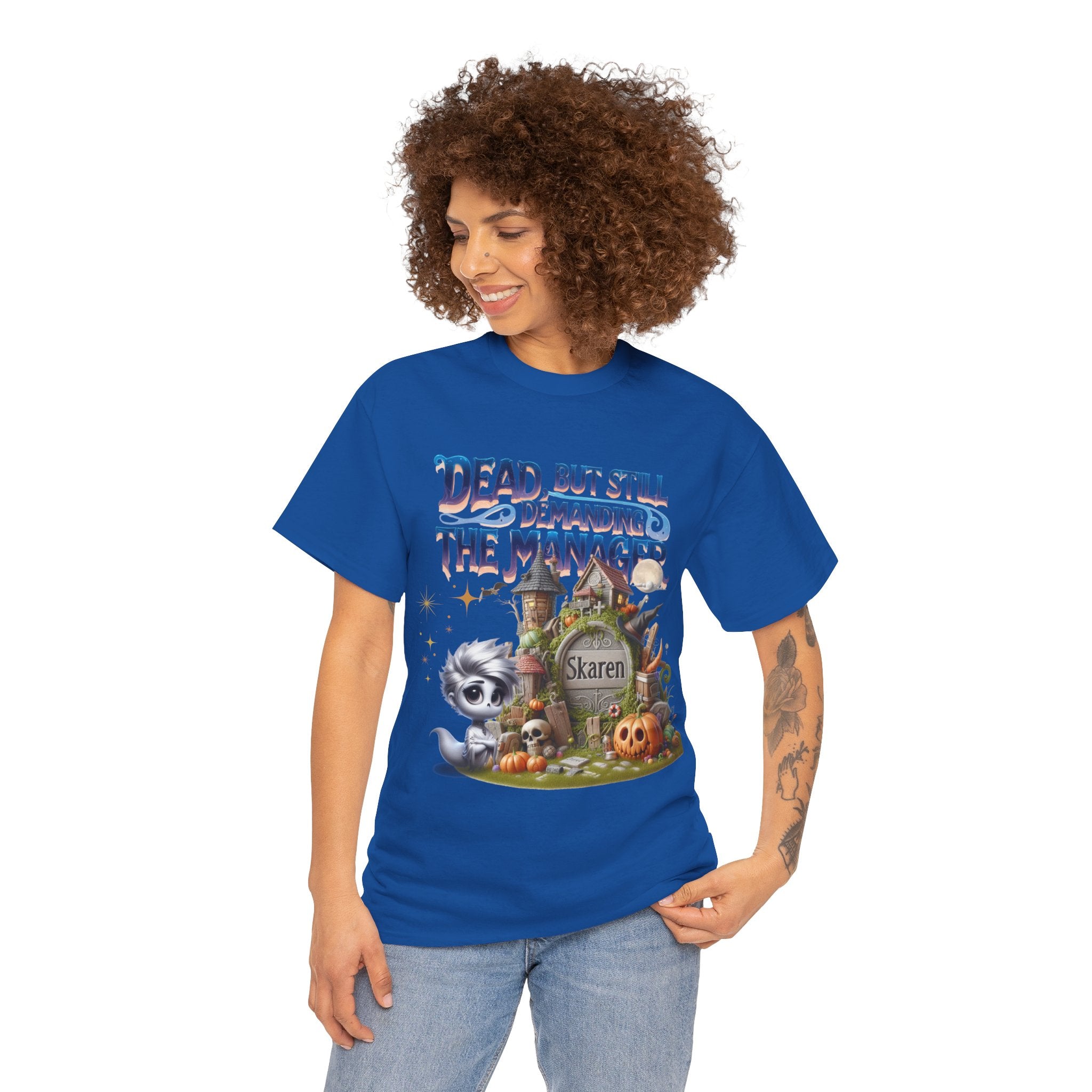 Halloween Demand Manager Tee - Funny Unisex Cotton Shirt, Gift for Karen Lovers, Spooky Season Apparel, Party T-Shirt, Humor Top