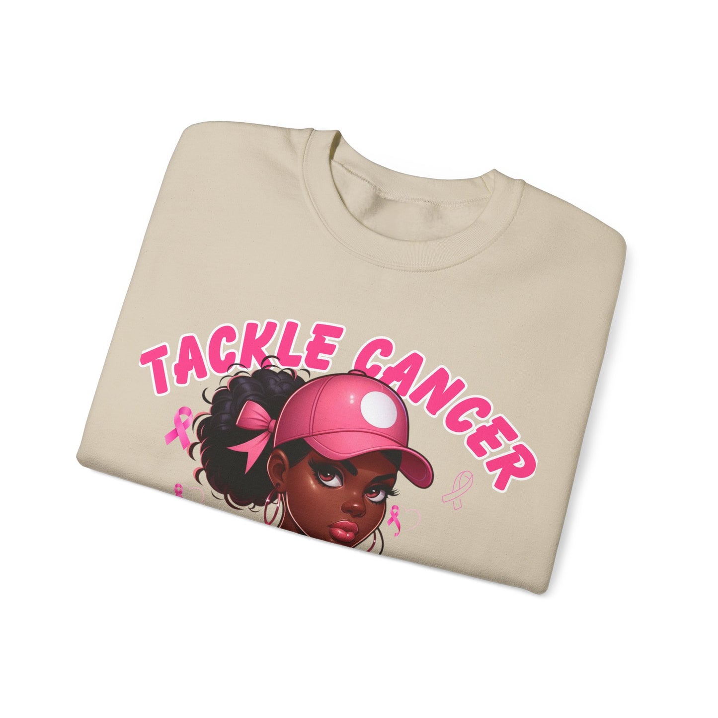 Awareness Sweatshirt - Tackle Cancer Crewneck, Unisex Pink Awareness Pullover, Breast Cancer Support Gift, Cozy Charity Apparel,