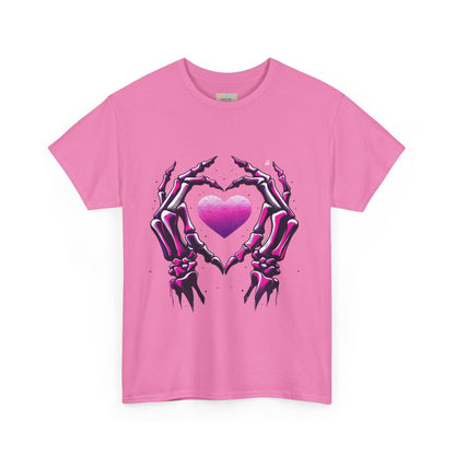 Skeleton Hands Heart Unisex Tee | Halloween Shirt, Gift for Gothic Lovers, Alternative Fashion, Casual Wear, Unique Graphic Tee
