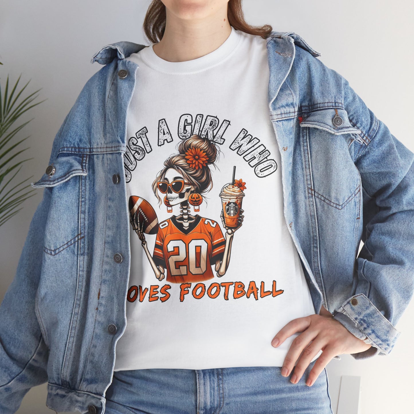 Just a Girl Who Loves Football Unisex Tee, Casual Sports T-Shirt, Football Fan Gift, Game Day Apparel, Fall Sports Top