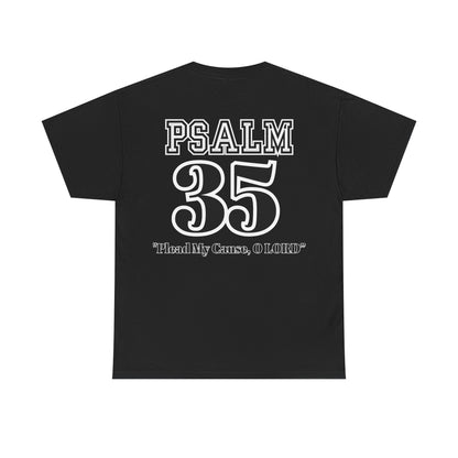 Unisex Heavy Cotton Tee with Psalm 35 Design, Faith-Based T-Shirt for Spirituality, Gift for Christians, Comfortable Everyday Wear, [...]