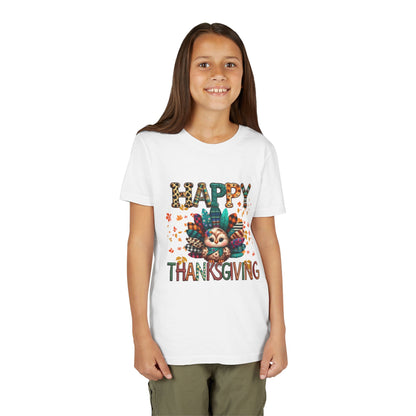 Thanksgiving Turkey Youth Tee, Kids Holiday Shirt, Autumn Graphic Tee, Family Thanksgiving Outfit, Cute Fall Apparel