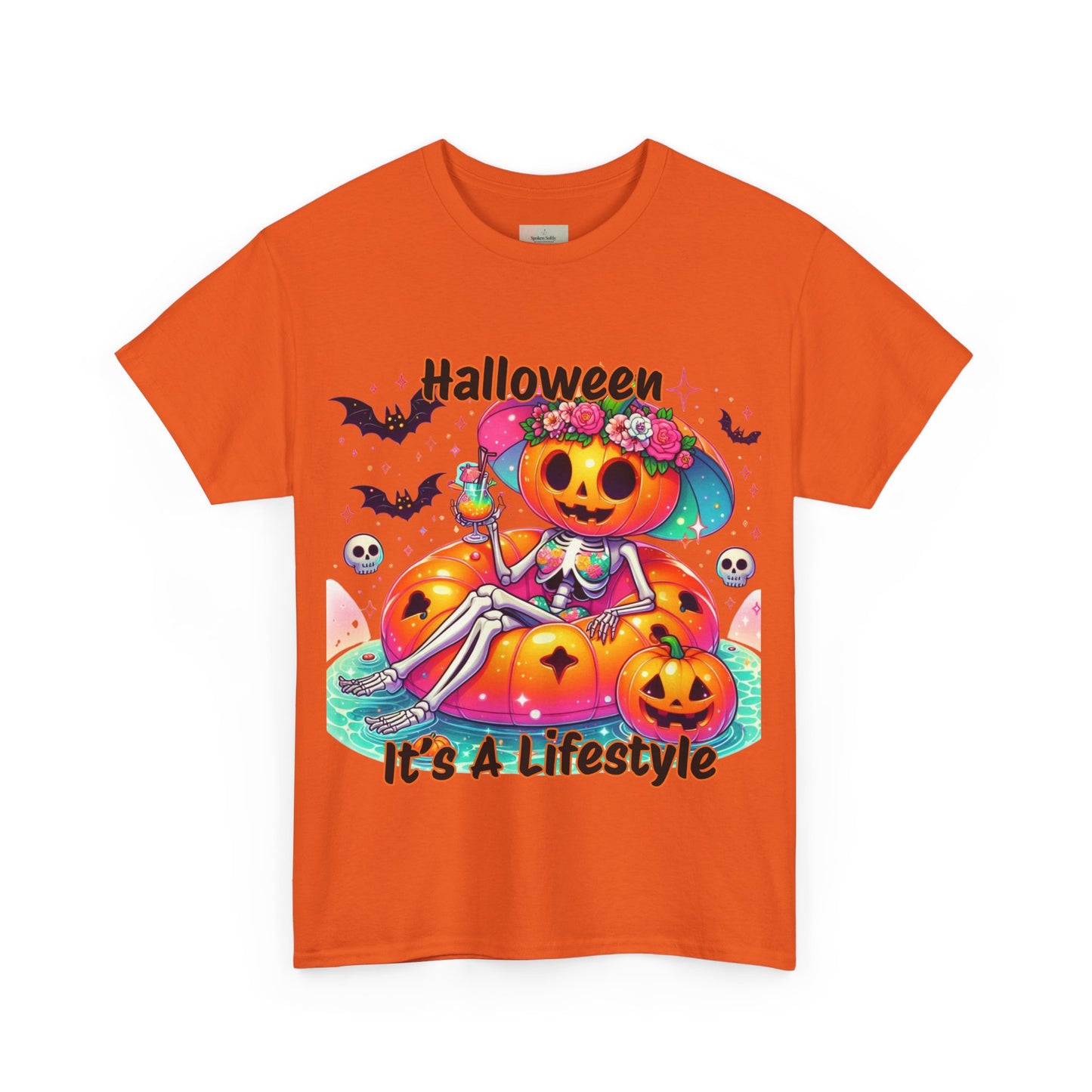Halloween Lifestyle Unisex Heavy Cotton Tee, Spooky T-Shirt, Halloween Apparel, Festive Gift, Seasonal Wear