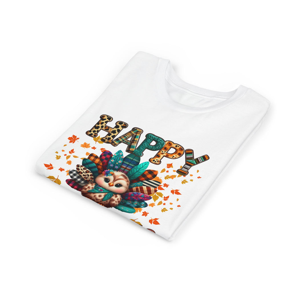 Thanksgiving Turkey Youth Tee, Kids Holiday Shirt, Autumn Graphic Tee, Family Thanksgiving Outfit, Cute Fall Apparel