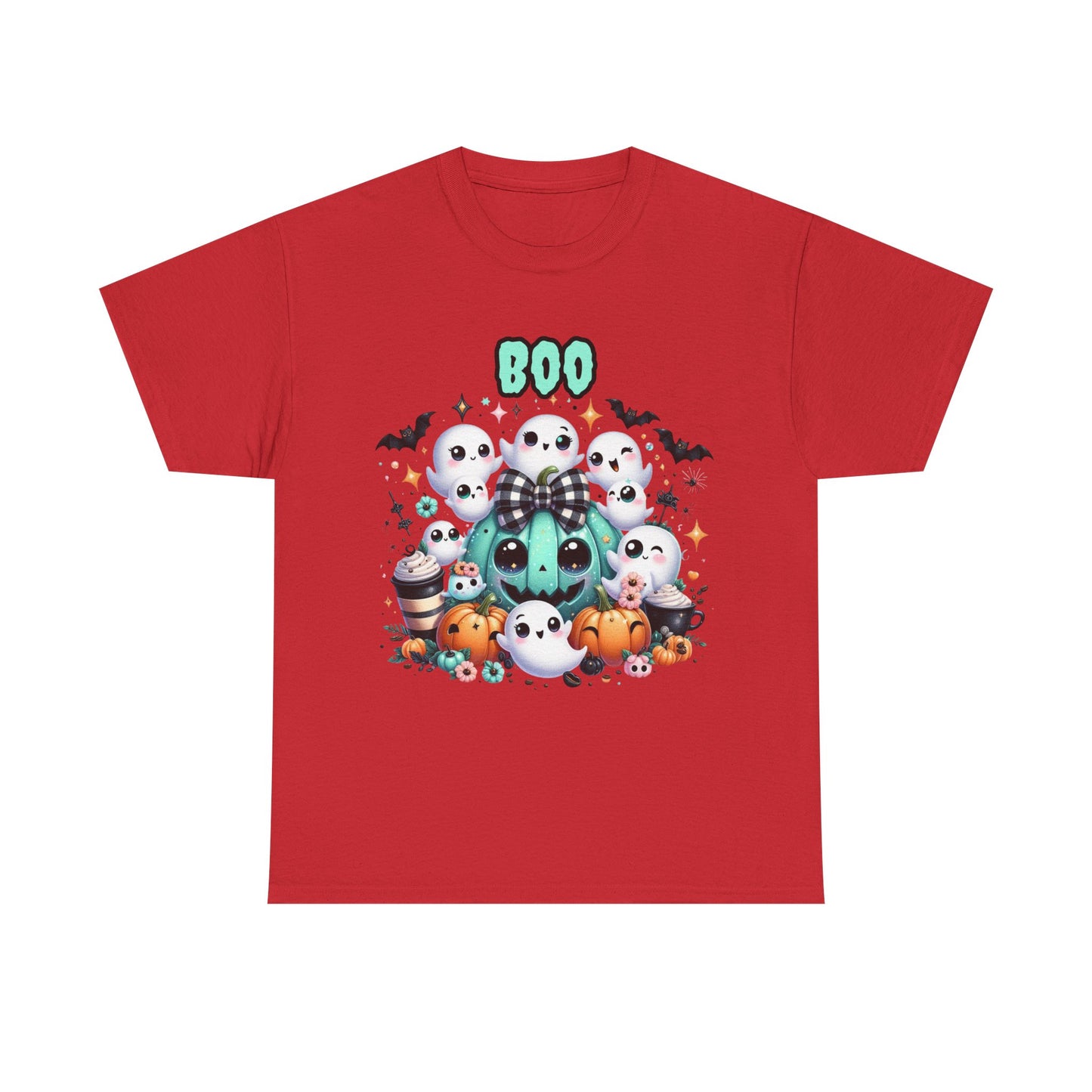 Halloween Boo Tee, Fun Spooky T-Shirt, Unisex Heavy Cotton, Cute Halloween Apparel, Ghost & Pumpkin Shirt, Seasonal Gift Idea