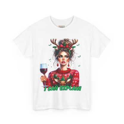 Festive Christmas Tee, I Can Explain Seasonal Top, Holiday Apparel, Unisex Holiday Shirt, Funny Christmas Outfit