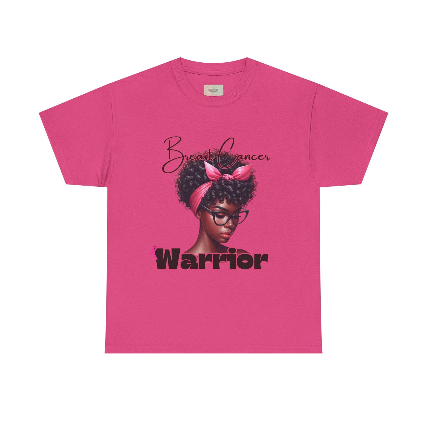 Pink Warrior Breast Cancer Unisex Heavy Cotton Tee, Awareness Shirt, Gift for Survivors, Support Merchandise, Inspirational Apparel