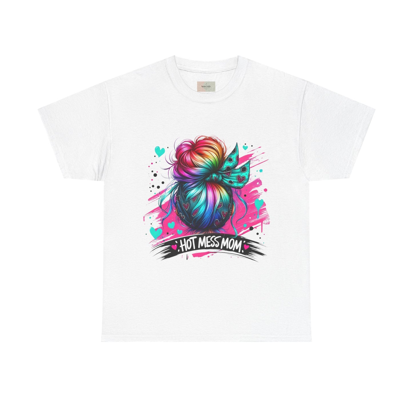 Colorful Hot Mess Mom Tee - Fun Gift, Casual Wear, Mother's Day, Parenting Humor, Family Gatherings