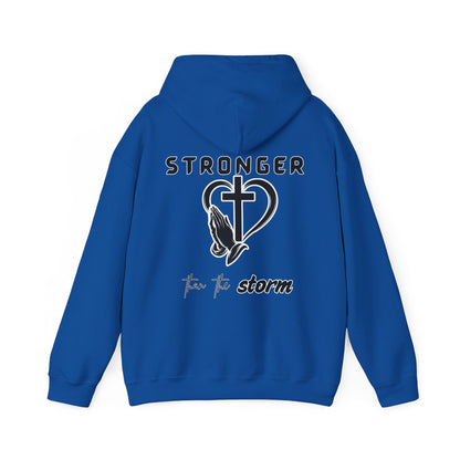 Stronger Than the Storm Hoodie – Faith-Inspired Unisex Pullover, Christian Hoodie with Motivational Quote, Spiritual Gift, Everyday Comfort Wear