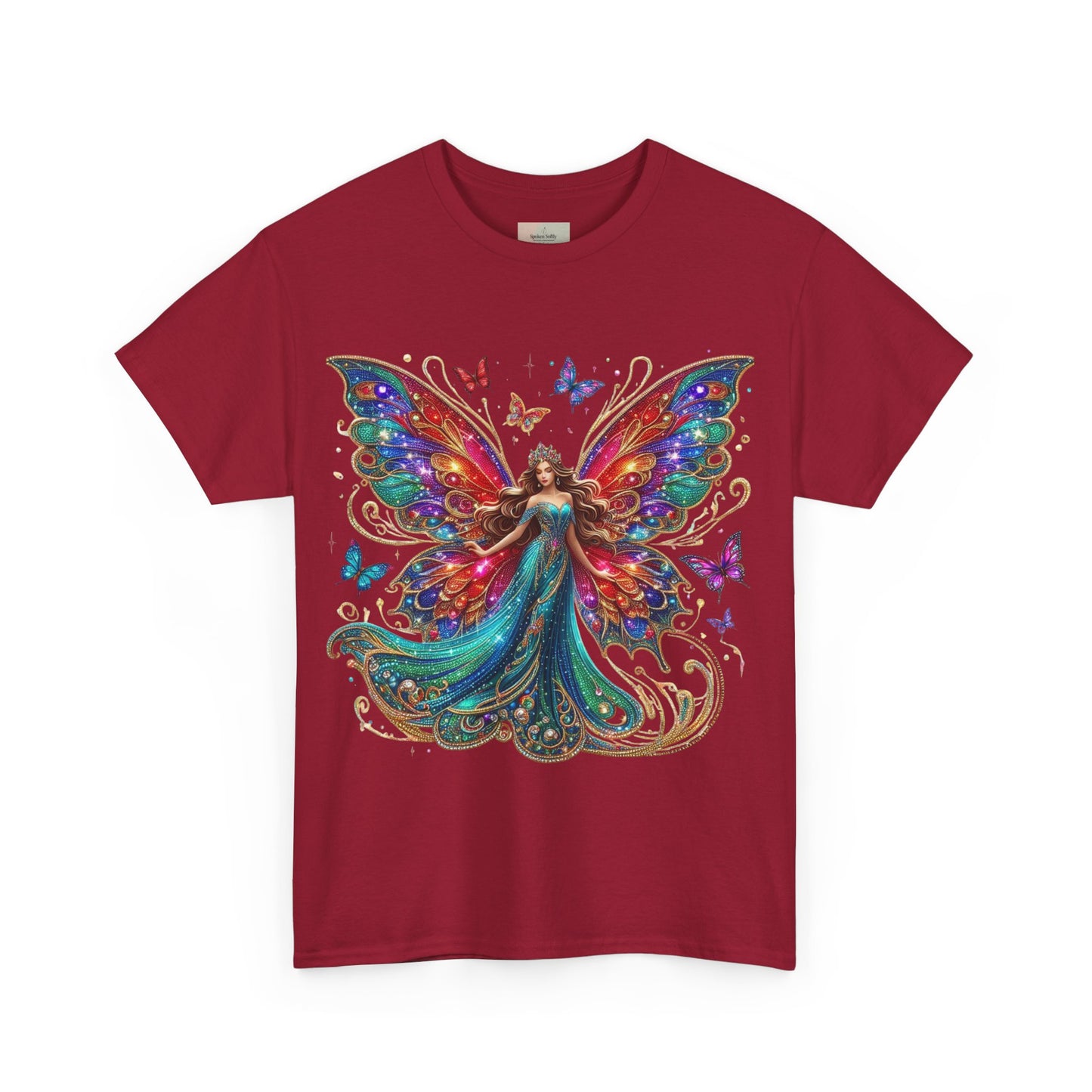 Fantasy Fairy Unisex Heavy Cotton Tee - Enchanting Artwork for Nature Lovers, Magical Gift, Boho Style, Summer Fashion, Unique Tee