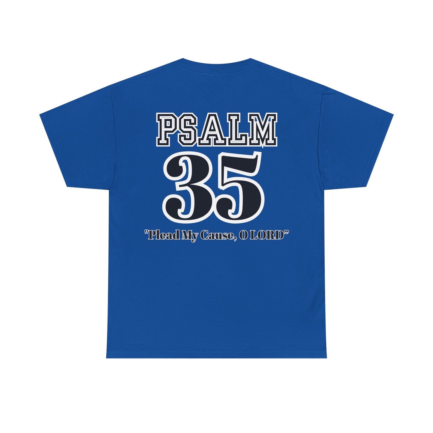 Unisex Heavy Cotton Tee with Psalm 35 Design, Faith-Based T-Shirt for Spirituality, Gift for Christians, Comfortable Everyday Wear, [...]